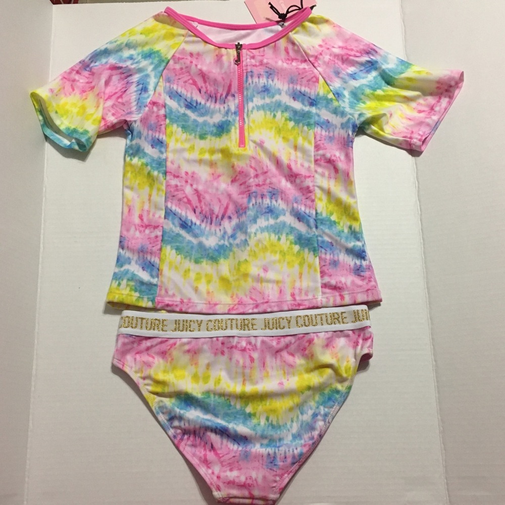 Juicy Couture rash guard 2 piece swimsuit - Picture 2 of 7